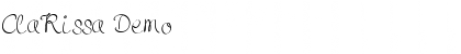 Download Clarissa Demo Font Title Preview