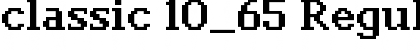Download classic 10_65 Regular Font Title Preview