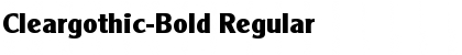 Download Cleargothic-Bold Regular Font Title Preview