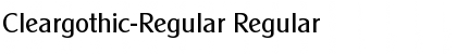 Download Cleargothic-Regular Regular Font Title Preview