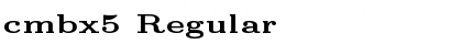 Download cmbx5 Regular Font Title Preview