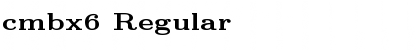 Download cmbx6 Regular Font Title Preview