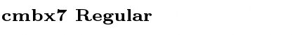 Download cmbx7 Regular Font Title Preview
