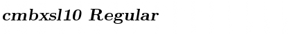 Download cmbxsl10 Regular Font Title Preview