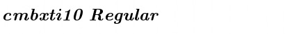 Download cmbxti10 Regular Font Title Preview