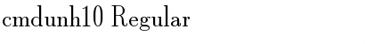 Download cmdunh10 Regular Font Title Preview