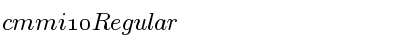 Download cmmi10 Regular Font Title Preview