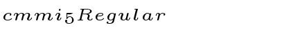 Download cmmi5 Regular Font Title Preview