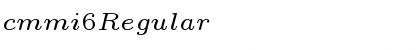 Download cmmi6 Regular Font Title Preview
