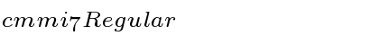 Download cmmi7 Regular Font Title Preview