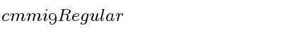 Download cmmi9 Regular Font Title Preview