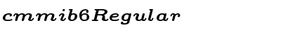 Download cmmib6 Regular Font Title Preview