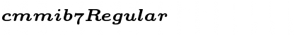 Download cmmib7 Regular Font Title Preview