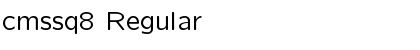 Download cmssq8 Regular Font Title Preview
