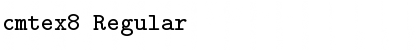 Download cmtex8 Regular Font Title Preview
