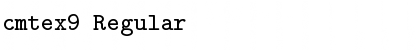 Download cmtex9 Regular Font Title Preview