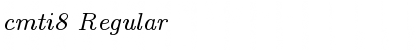 Download cmti8 Regular Font Title Preview
