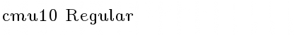 Download cmu10 Regular Font Title Preview