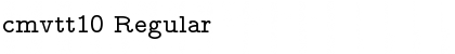 Download cmvtt10 Regular Font Title Preview