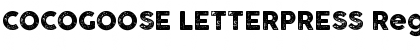Download COCOGOOSE LETTERPRESS Regular Font Title Preview