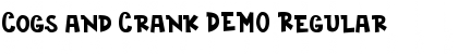 Download Cogs and Crank DEMO Regular Font Title Preview