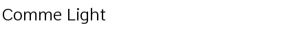 Download Comme Light Font Title Preview
