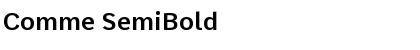 Download Comme SemiBold Font Title Preview