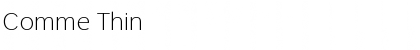 Download Comme Thin Font Title Preview