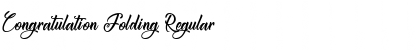 Download Congratulation Folding Regular Font Title Preview