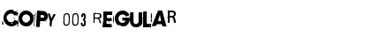 Download Copy 003 Regular Font Title Preview