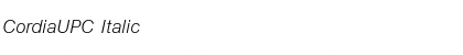 Download CordiaUPC Italic Font Title Preview