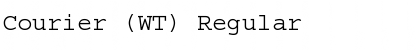 Download Courier (WT) Regular Font Title Preview