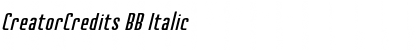 Download CreatorCredits BB Italic Font Title Preview