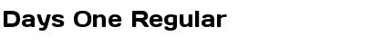 Download Days One Regular Font Title Preview