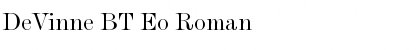 Download DeVinne BT Eo Roman Font Title Preview