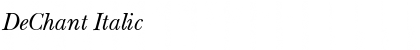 Download DeChant Italic Font Title Preview