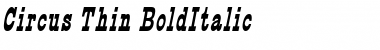 Download Circus Thin BoldItalic Font Title Preview