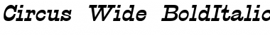Download Circus Wide BoldItalic Font Title Preview