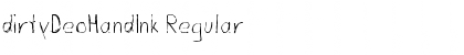 Download dirtyDeoHandInk Regular Font Title Preview