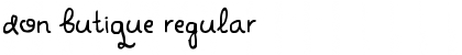 Download Don Butique Regular Font Title Preview
