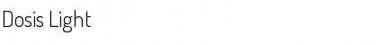 Download Dosis Light Font Title Preview