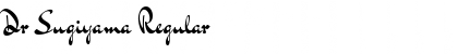 Download Dr Sugiyama Regular Font Title Preview