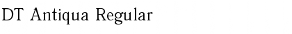 Download DT Antiqua Regular Font Title Preview