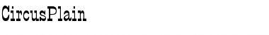 Download Circus Plain Font Title Preview