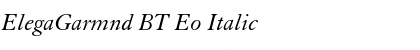 Download ElegaGarmnd BT Eo Italic Font Title Preview