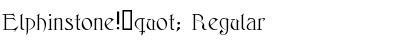 Download Elphinstone!" Regular Font Title Preview