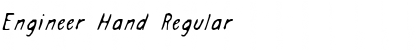Download Engineer Hand Regular Font Title Preview