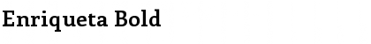 Download Enriqueta Bold Font Title Preview