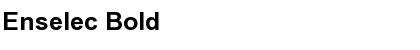 Download Enselec Bold Font Title Preview