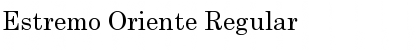 Download Estremo Oriente Regular Font Title Preview